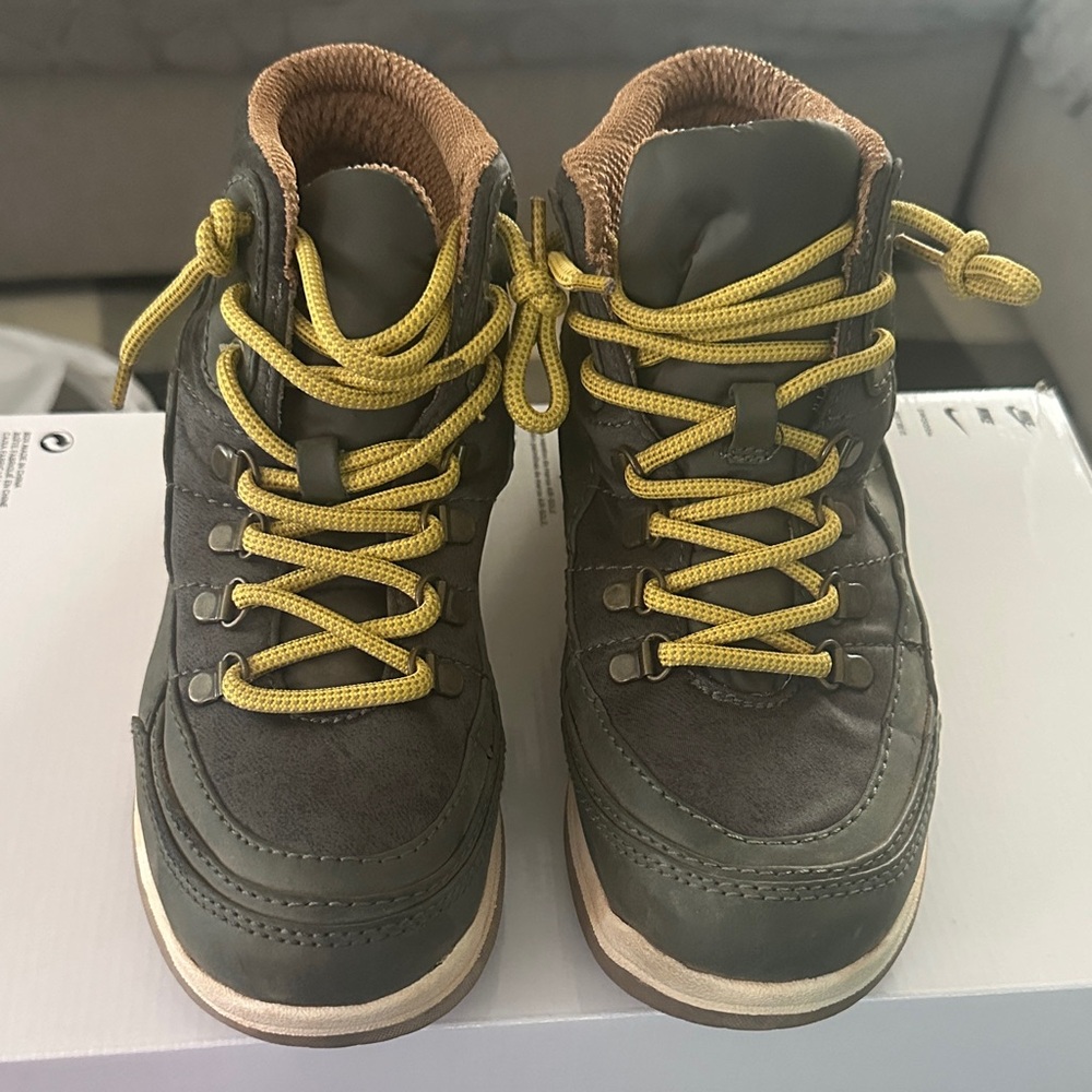 Hiking Boots with Yellow Laces